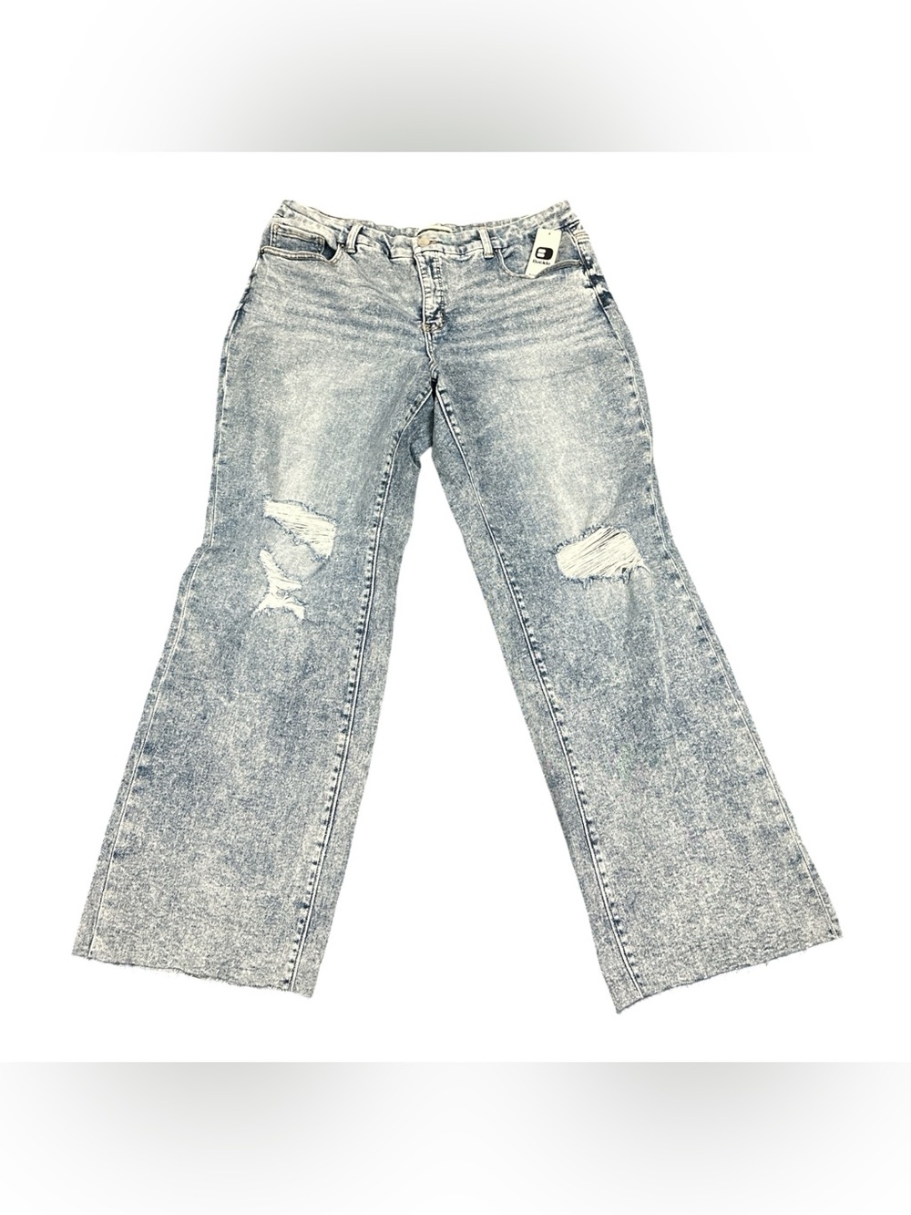 Lot of 2 BKE Payton Wide-Leg Jeans Wmns 36x32 Distressed Raw Hem Stretch
